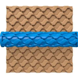CLAY ROLLER / POTTERY ROLLER/CLAY ROLLING PIN/GEOMETRIC PATTERN CUTTER