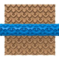 CLAY ROLLER / POTTERY ROLLER/CLAY ROLLING PIN/GEOMETRIC PATTERN CUTTER