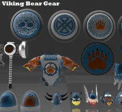 Custom 1/18 Viking Bear Gear