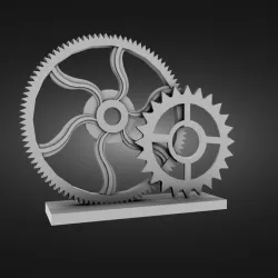 Decorative figurine of gears