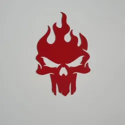 Flaming Skull Wall Decor