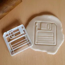 Floppy disk - retro - diskette computer, pc sos windows - cookie cutter