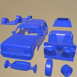 Ford Explorer 1990 Printable Car In Separate Parts
