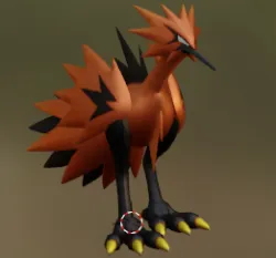 galarian zapdos pokemon sword and shield 3d figurine