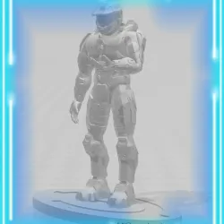 Halo 2 anniversary: Major and Cortana on version 01 base (Masterchief) scale 1/33
