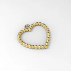 heart charm balls
