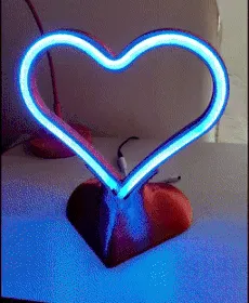 Heart-Shaped LED Lamp with a Neon Twist