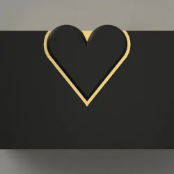 Jewelry boxes - heart between jewels - 1 Lid