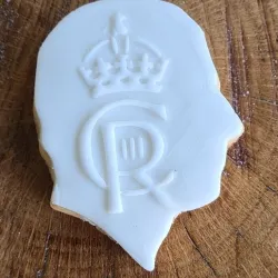 King Charles Royal Cipher Head Cookie Cutter Stamper Embosser