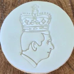 King Charles Royal Crown and Head Cookie Cutter Stamper Embosser