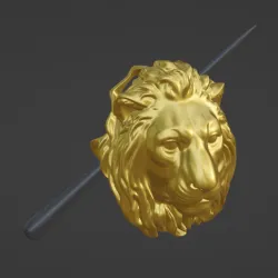 Lion Hair Pin with Hair Sticks