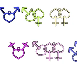 Love pendants, Venus, Mars, Collection, STL File for 3D printers, 3d stl model, STL, 3d design, 3d stl files