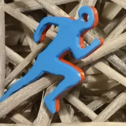 Low Poly Running Keyring Print in Place