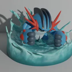 Mega Swampert 3D print model