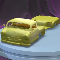 Mercedes Benz Blue Wonder Renntransporter 1954 (1/24) PRINTABLE CAR BODY