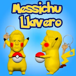 Messichu Pikachu with messi's head