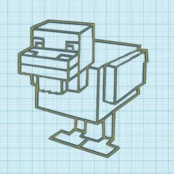 Minecraft chicken wall decor