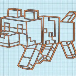 minecraft dog wall decor