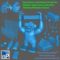 Modern / Super-Hero / Horror terrain and base decorations 07