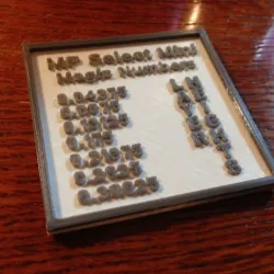 MP Select Mini Magic Numbers Plaque