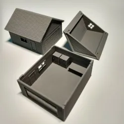 N-Scale Garage FREE - 1:160 Scale STL Files
