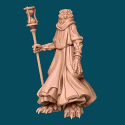 Netta, an owl lady - DnD miniature [presupported]