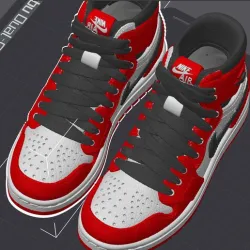 NIKE JORDAN AIR FORCE ONE - 4 COLOR, FULLY COLORED IN PS & BAMBU STUDIO