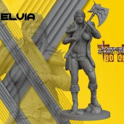 NUDE WARRIOR FOR TABLETOP RPG GAMES, IN STL FOR 3D PRINTING