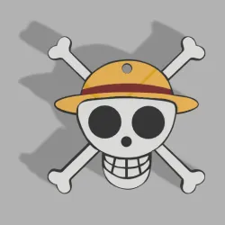 One piece key ring