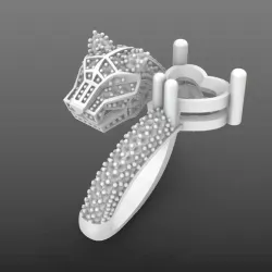 Panther Ring Gold 3D print model