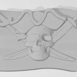 Pirate Flag Skull Bath Bomb Vacuum Mold Puck - Commercial Licence