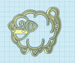 Pokemon: Mareep Cookie Cutter