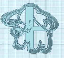 Pokemon: Phanpy Cookie Cutter