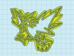 Pokemon: Zapdos Cookie Cutter