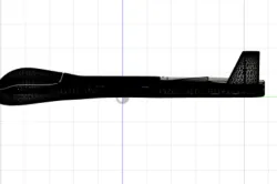 "Predator" V4-1 Wings with carbon rod and hole for cables