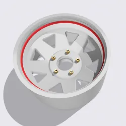 Scale model circle track wheels & slicks 2