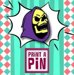 Skeletor Face Pin