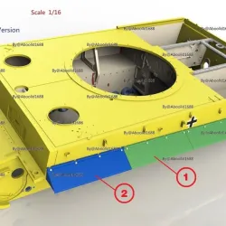 Tiger tank side plate. (STL-16)