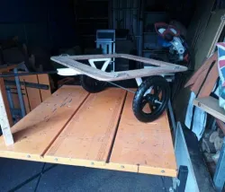 Trolley axel mounts 12in wheel