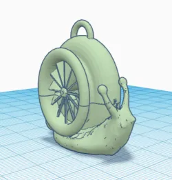 Turbo snail keychain