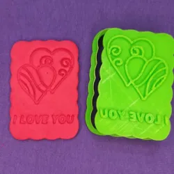 Two hearts cutout poster cutter