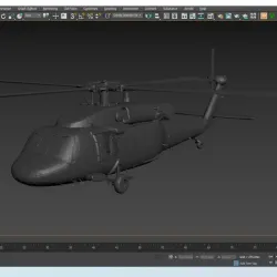 UH 60 Black Hawk HELICOPTER 3D PRINT MODEL