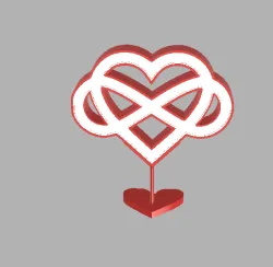 Valentine heart lamp