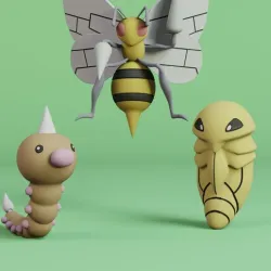 Weedle Evolution Pack(weedle, kakuna, beedrill)