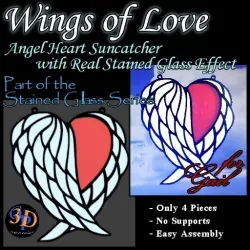 Wings of Love - Angel Heart Suncatcher for Home & Garden