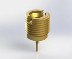 65 GHz 1-Port Panel-Mount Mini-SMP (MSMP) Semi-Rigid Coaxial Connector Socket