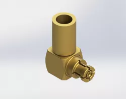 65 GHz Mini-SMP (MSMP) Flexible Coaxial Right-Angle Connector Plug