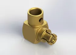 65 GHz Mini-SMP (MSMP) Semi-Rigid Coaxial Right-Angle Connector Plug