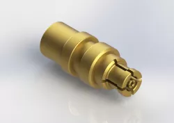 65 GHz Mini-SMP (MSMP) Semi-Rigid Coaxial Straight Connector Plug