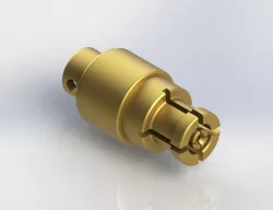 65 GHz Mini-SMP (MSMP) Semi-Rigid Coaxial Straight Connector Plug